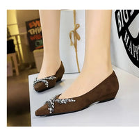 New Spring Crystal Women Mary Jane Shoes Fashion Shallow Slip on Elegant Party Dress Low Heel Shoes