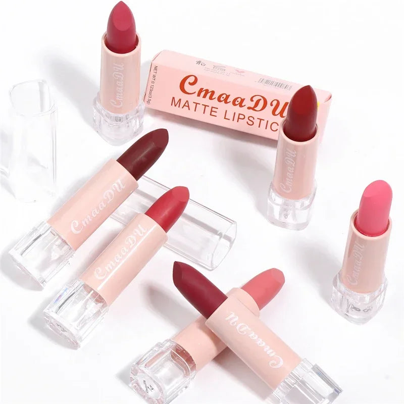 Woman Sexy 15Colors Velvet Matte Lipstick Lip gloss Tint for Lips Long Lasting Waterproof Non-stick Cup Lip Cosmetics Lip Make Up