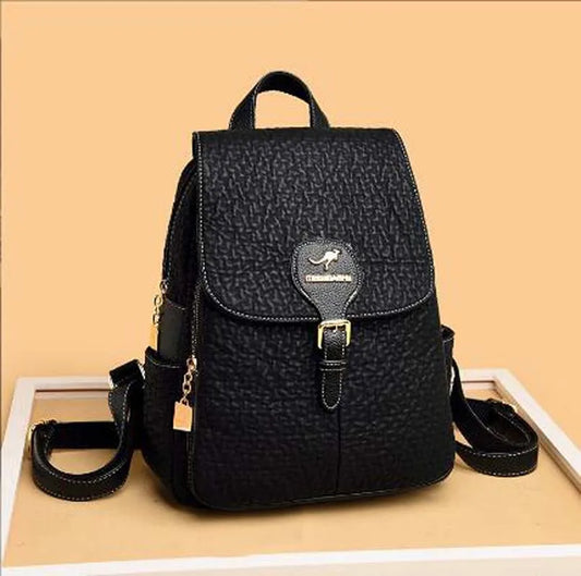 Women's Fashion Luxury Designer Leather Backpacks Large Capacity Zipper Shoulder Bags Female School Bag Travel Bag pack