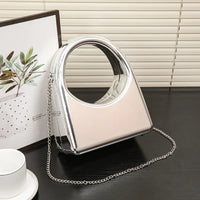 Ladies Wedding Party Crystal Iron Box Handbag Evening Bag Acrylic Material Hardness Internal Structure Pocket