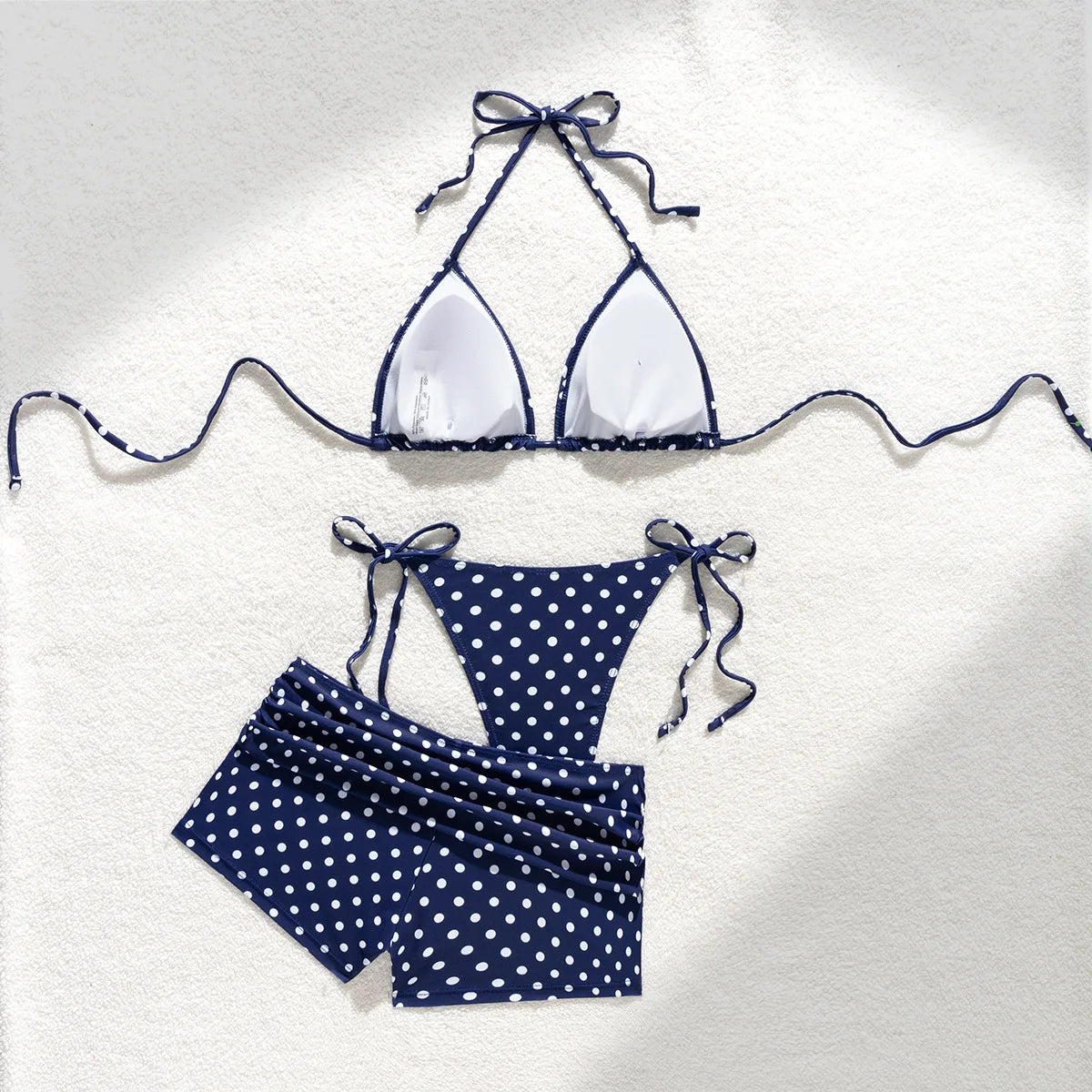 Polka Dot Sexy Bikinis Set Female Swimsuit Women Three-Piece Swimwear Beach Swim Wear Ladies Bathing Suits Bikini Pool Bathing Suit