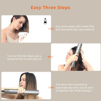 2-in-1 High Speed Ceramic Hot Airflow Hair Straightener Blow Dryer LED Display Electric Wet-to-Dry Natalia Home Fashion    Natalia Home Fashion
