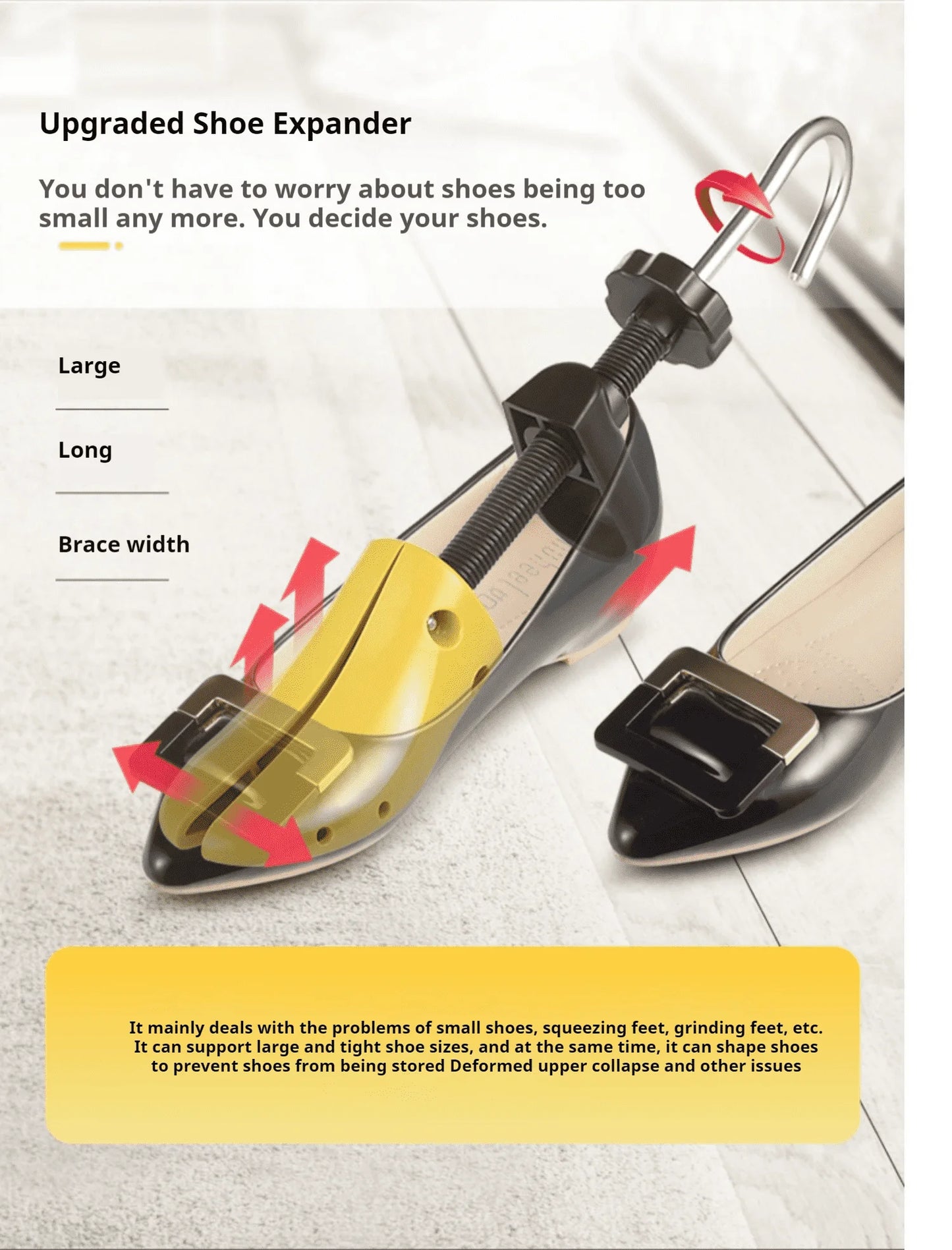 1Pcs Professional Shoe Trees Boots Sneakers Shoe Stretchers Woman Heels Shoes Tree Adjustable length width Shoes Stretcher