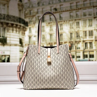 Premium Versatile Leather Crossbody Bag Ladies Large Capacity Daily Commuter Tote Bag Letter Print Design Ladies Fashio