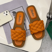 Fashionable PVC Women Slippers Anti-Slip Woven Women Flat Slippers Open Toe Women Dance Shoes Summer Season Slippers - Natalia Home Fashion