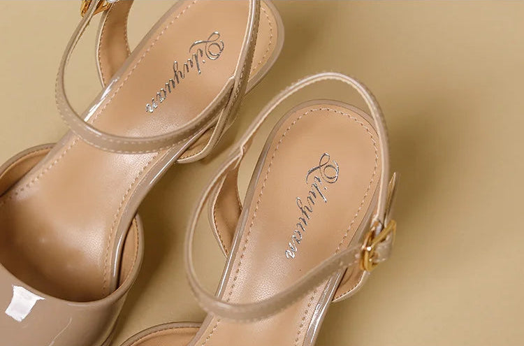 High Heels Sandals Women Fashion Solid Color Heels Sandals Pointed Toe Stiletto Ladies Commuting Single Shoes