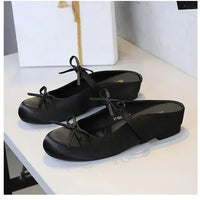 Ladies Slippers Bowknot Silks Satins Women Shoes Round Head Women Sandals Summer Shoes Women Slippers