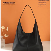 Retro Solid Color Large Capacity Women's Shoulder Bag Fashionable Versatile Niche Tote Bag Underarm Single Shoulder