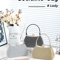 Stylish Simple Sparkling Full Diamond Handbag Temperament Shoulder Sparkling Diamond Crossbody - Simple Yet Stylish Banquet Bag