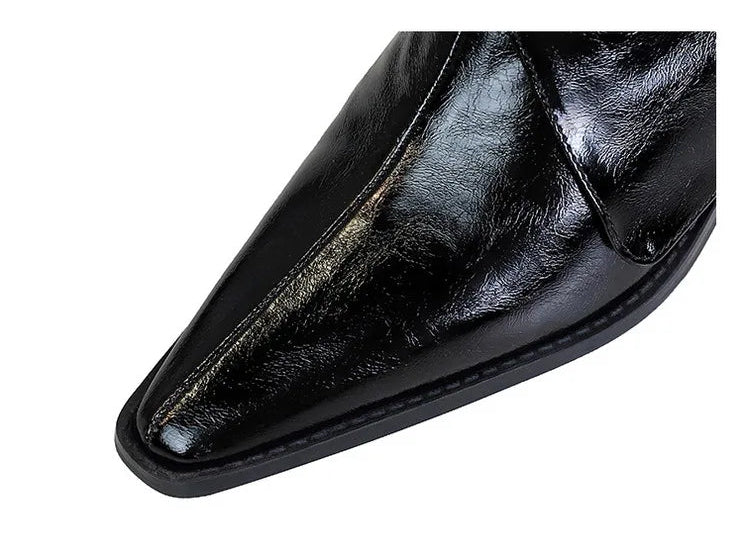 Pointed Fashion Women's Boots Retro Style Thick Heel Low Heel Medium Tube Women's Boots