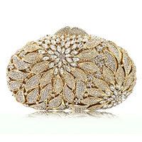 Luxury Crystal Clutch Purse Evening Bags Clutches Rhinestone Women Party Bag Diamond Leaves Shoulder Bags