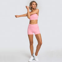 Seamless Yoga Two-piece Set Running Bra Shorts Sports Underwear Beauty Back Fitness Gym 2-piece Short Suit