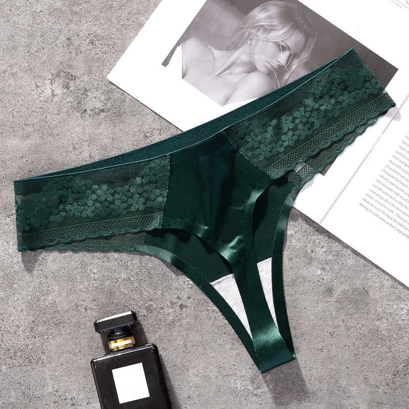 Women ruffles Underwear Invisible Seamless T Panties G-String Female Sexy Thongs Intimates Lingerie Ladies Briefs