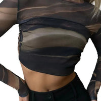 Printing Tshirt Long Sleeve Crop Top Women Summer Clothing Tie Back Y2k Accessories Backless Camisetas Slim Fit Ropa De Mujer Natalia Home Fashion    Natalia Home Fashion