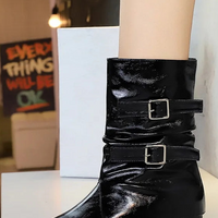 Pointed Fashion Women's Boots Retro Style Thick Heel Low Heel Medium Tube Women's Boots