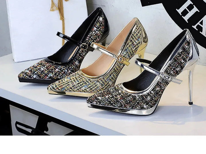 French Style Pointed Sexy High Heels for Women Thin Heels and Shallow Mouth Single Shoes