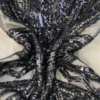 Sexy Sleeveless V-neck mesh sequin Bodycon Dress Chic Women Slim Women Slip Dress