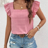 Casual Blouses For Women Fashion Shirts Elegant Sweet Loose Ruffles Sleeve Female Tops