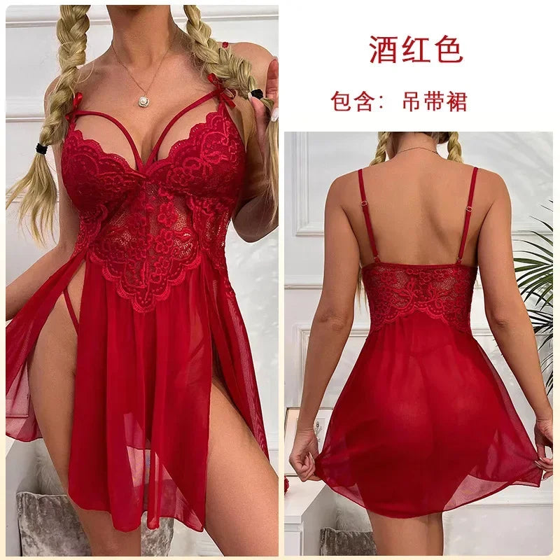 Nightgown Sleepwear Women's Clothing Home wear Suspenders Lace Sexy Comfortable Casual Embroidery Fashion Breathable Loose Fit