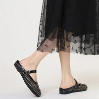 Luxury Shinny Diamond Women Mules Slippers Summer Shoes Crystal Footwear Rhinestones Slip On Brand Mary Jane Sandals Mesh Clogs