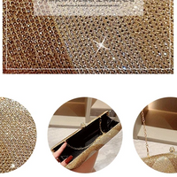 Women Clutch Glitter Sequins Evening Party Handbags Portable Gold Color Diamond Wedding Clutches Purse New Chain Shoulder Bags