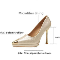 Elegant Heel Women's Shoes Party Style Comfortable Waterproof Platform Hollow out Design Fashion