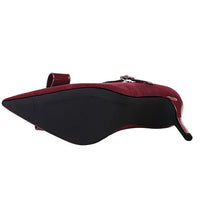 Banquet Bow Rivet T-button Pointed Head High Heel Women's Single Shoes