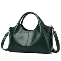 Fashionable Pure Color Basket Handbag Women's Commuter Bag Soft PU Leather Vintage Style Single Shoulder Bag with Internal Zipper