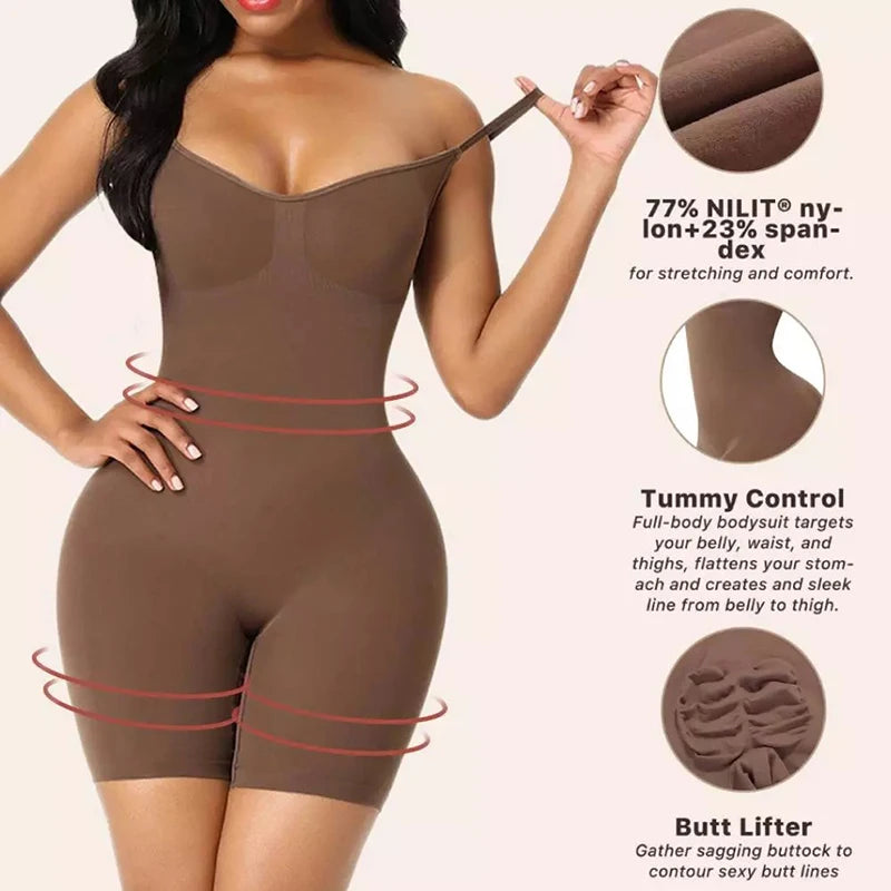 Women Bodysuit Shapewear Tummy Control Full Body Shaper Slimming Sheath Butt Lifter Push Up Thigh Slimmer Abdomen Shapers Corset