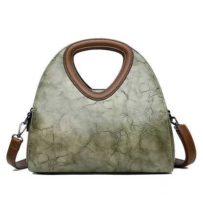 Vintage Genuine Leather Women's Bag Crossbody Shoulder Bag Fashion Large Capacity Handbag Tote Bag - Natalia Home Fashion