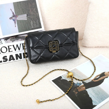 Fashionable New Women's Shoulder Bag Large Capacity Chain Crossbody Bag Vintage Style Genuine Leather Women's Bag