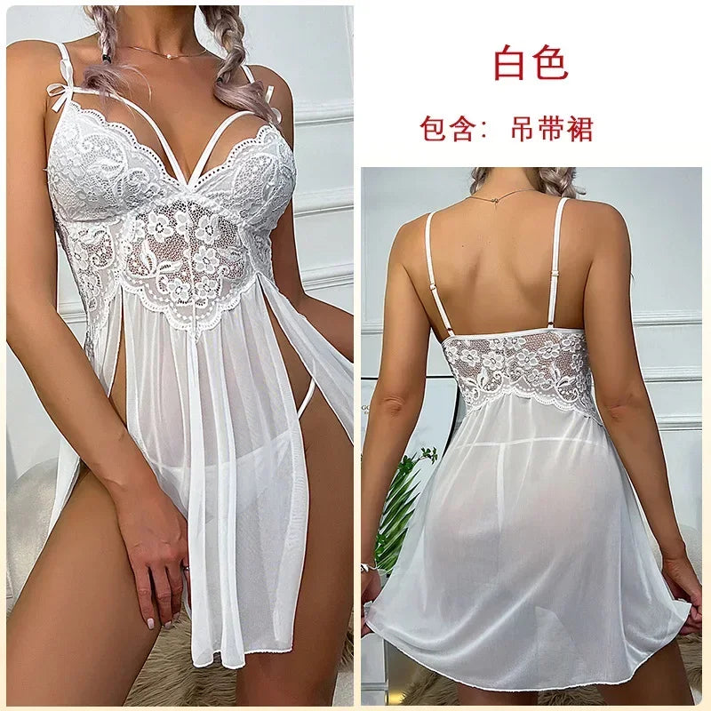 Nightgown Sleepwear Women's Clothing Home wear Suspenders Lace Sexy Comfortable Casual Embroidery Fashion Breathable Loose Fit