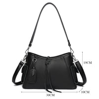 Soft Genuine Leather Crossbody Bag Women Fashion Shoulder Bag Large Capacity Handbag and Purse Ladies Cow hide Messenger Bag