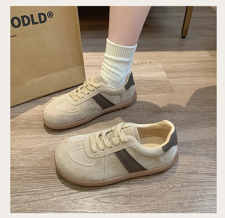 Fashion Trend Women's Casual Shoes College Style Wide Toe Soft Comfortable Flat Shoes Outdoor Casual Sports Shoes