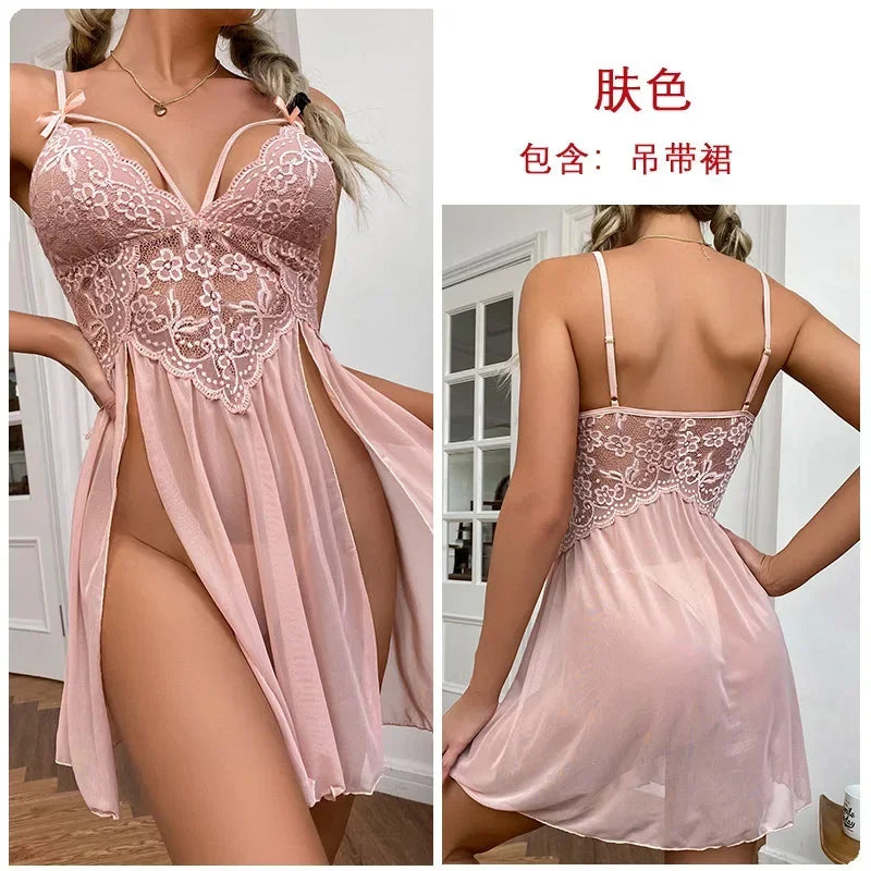 Nightgown Sleepwear Women's Clothing Home wear Suspenders Lace Sexy Comfortable Casual Embroidery Fashion Breathable Loose Fit