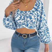 Spring Square Neck Backless T-shirt Casual Women Long Sleeve Bodycon Crop Top Club Short Tops