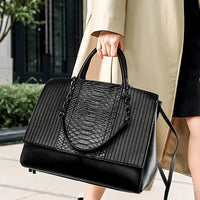 Fashionable Crocodile Pattern Tote Bag Women's Large Capacity Handbag High-End Feel Shoulder Bag Cross-Border New Model