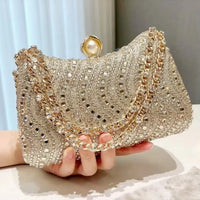 Retro Premium Rhinestone Rhinestone Diamond Inlay Bag Diamond Inlay Evening Bag Sparkling Wedding Party Bag