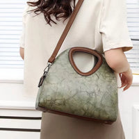 Vintage Genuine Leather Women's Bag Crossbody Shoulder Bag Fashion Large Capacity Handbag Tote Bag