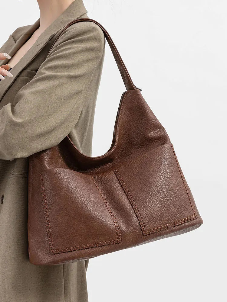 Luxury Designer Women's Leather Crossbody Bag Elegant Shoulder Handbag for Ladies Classic Stylish Tote Messenger Purse