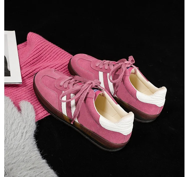 Women Tennis Sneakers Flats Ladies Fashion Lace-up Vulcanized Shoes Spring Autumn Woman Outdoor Trainers Footwear