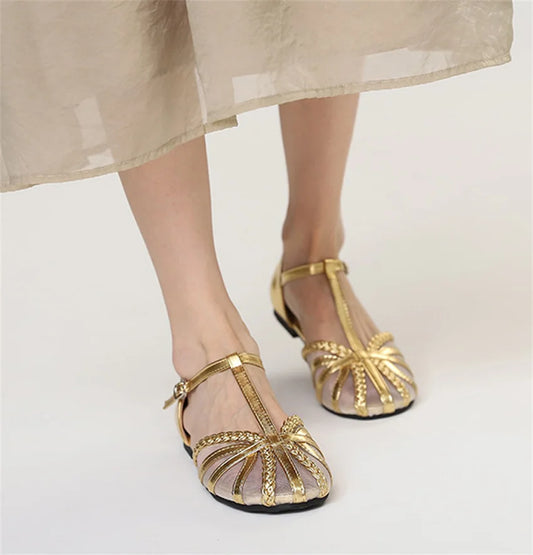 Designer Roman Flats Sandals Women Summer New Gladiator Low Heel Women Sandals