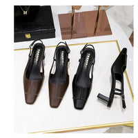 Design Shallow Women Pumps Pointed Toe Sling backs Sandals Elegant Office Work Thin High Heels Shoe Retro Shoes Women