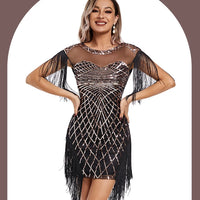 Sequin Retro Dress Embroidered Dress Prom Dress for women