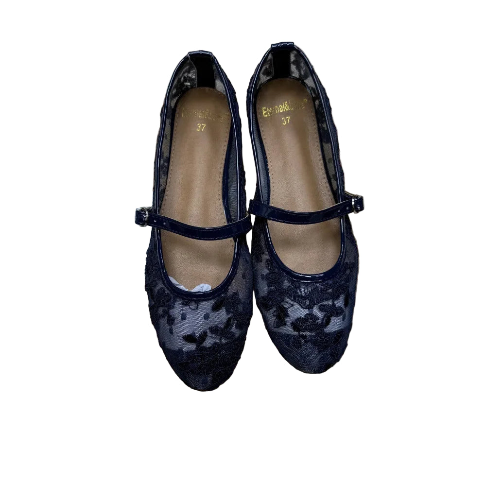 Ultra Soft Lace Breathable Flat Bottom Women's Shoes Quality Women's Casual Shoes Low Heel Floral Pattern