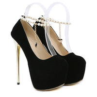 High Heel Sexy Pumps Wedding Women Fetish Shoes Stripper Flock Pumps 16 cm high heels - Natalia Home Fashion