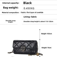 Chic Argyll Women's Crossbody Bag Trendy Autumn/Winter Vintage High-End Feel Versatile Small Square Bag