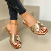 Metal Cross Fashion Ladies Slippers Women Luxury Sandals Women Designers Outdoor and indoor Comfort slippers - Natalia Home Fashion