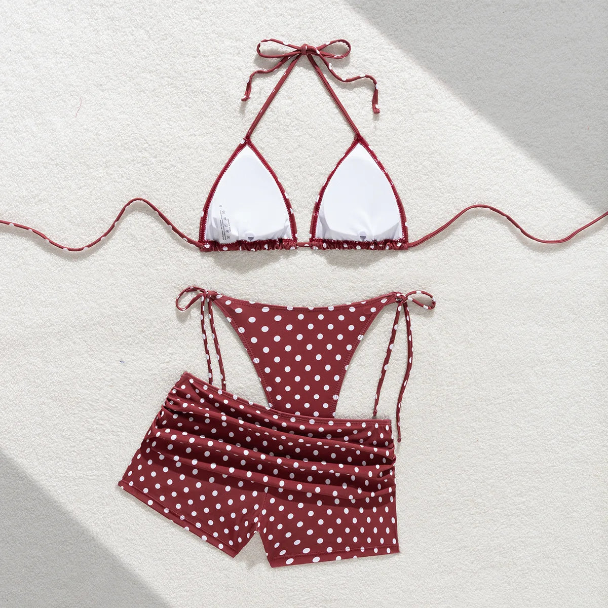 Polka Dot Sexy Bikinis Set Female Swimsuit Women Three-Piece Swimwear Beach Swim Wear Ladies Bathing Suits Bikini Pool Bathing Suit