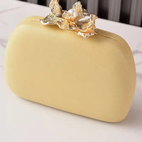 Dinner Bag Women Fashion Flower Buckle Handbag Wedding Bride Evening Bags Girls Cute Party Clutch Bag Shoulder Bags